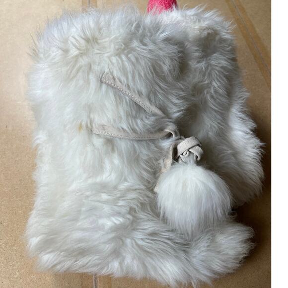 Colin Stuart Suede/Faux Fur 9 women MukLuk Chunky White Boots - Picture 3 of 6